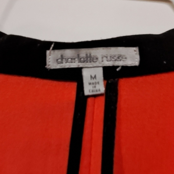 Charlotte Russe Orange and Black Blazer Sz M - Picture 3 of 4